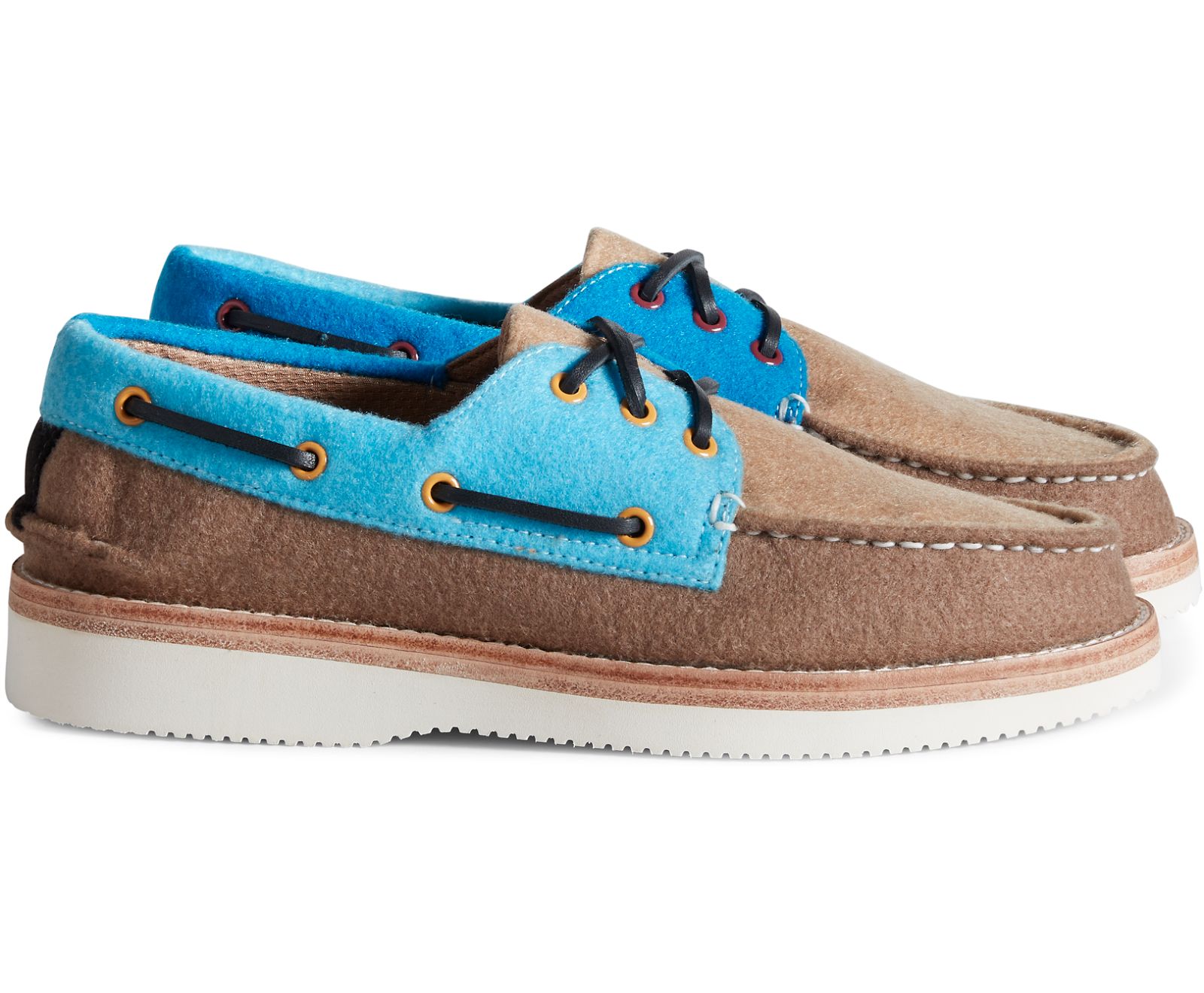 Men's Cloud Authentic Original Lug 3-Eye PETT Felt Boat Shoe - Multi