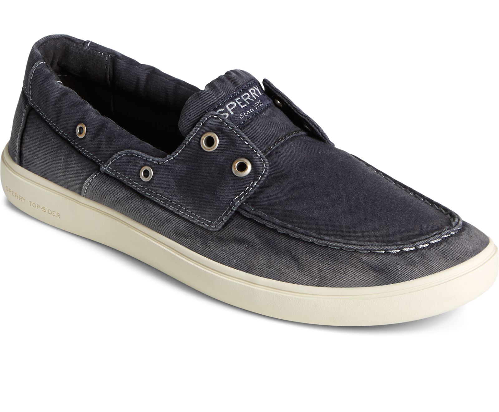 Men's Outer Banks 2-Eye Twill Boat Shoe - Black [sperry shoes 0232 ...