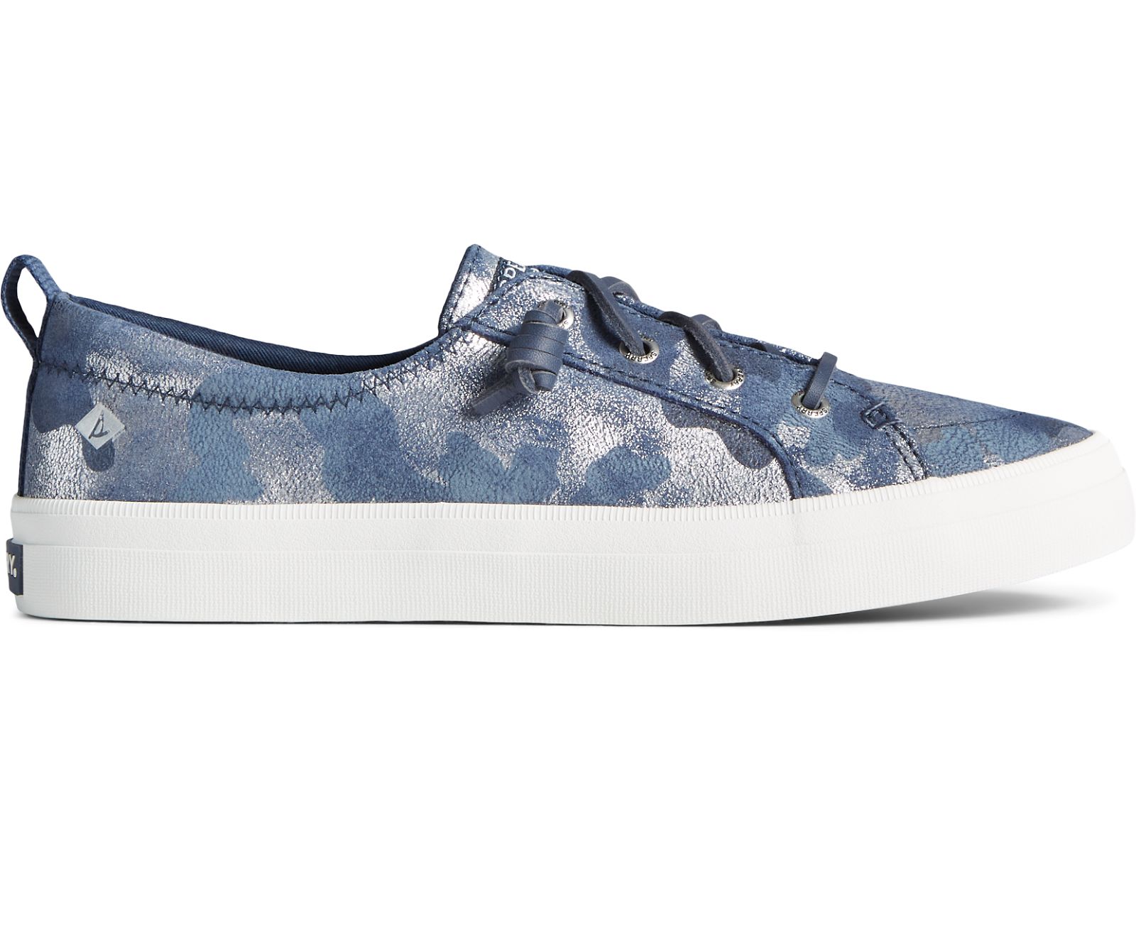 Women's Crest Vibe Camo Metallic Leather Sneaker - Navy