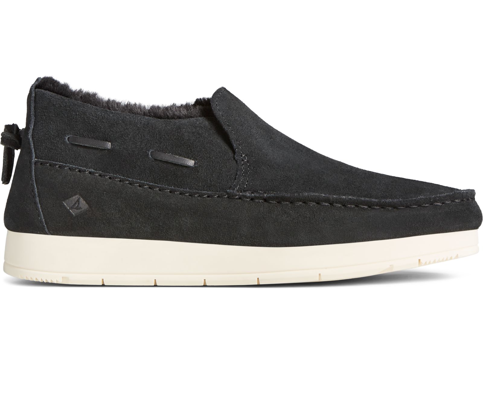 Women's Moc-Sider Suede Slip On - Black