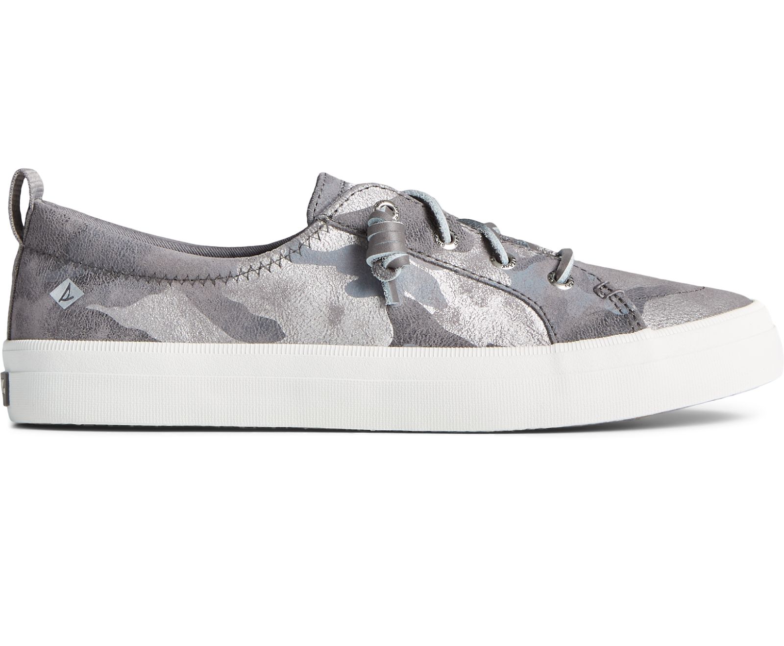 Women's Crest Vibe Camo Metallic Leather Sneaker - Silver