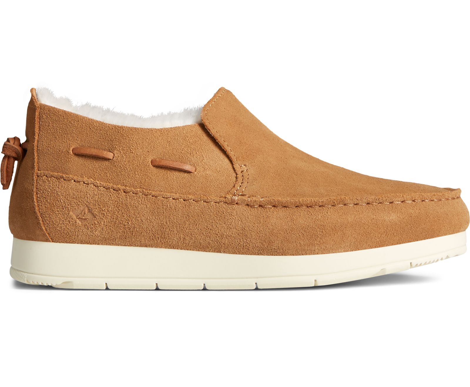 Women's Moc-Sider Suede Slip On - Tan