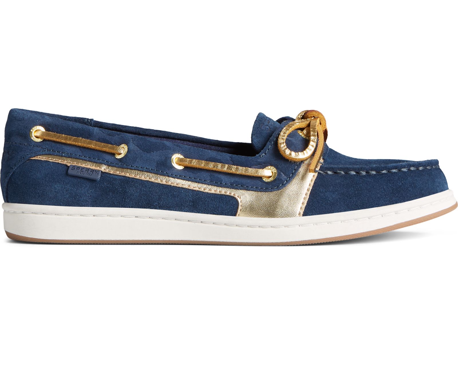 Women's Starfish Cheetah Boat Shoe - Navy